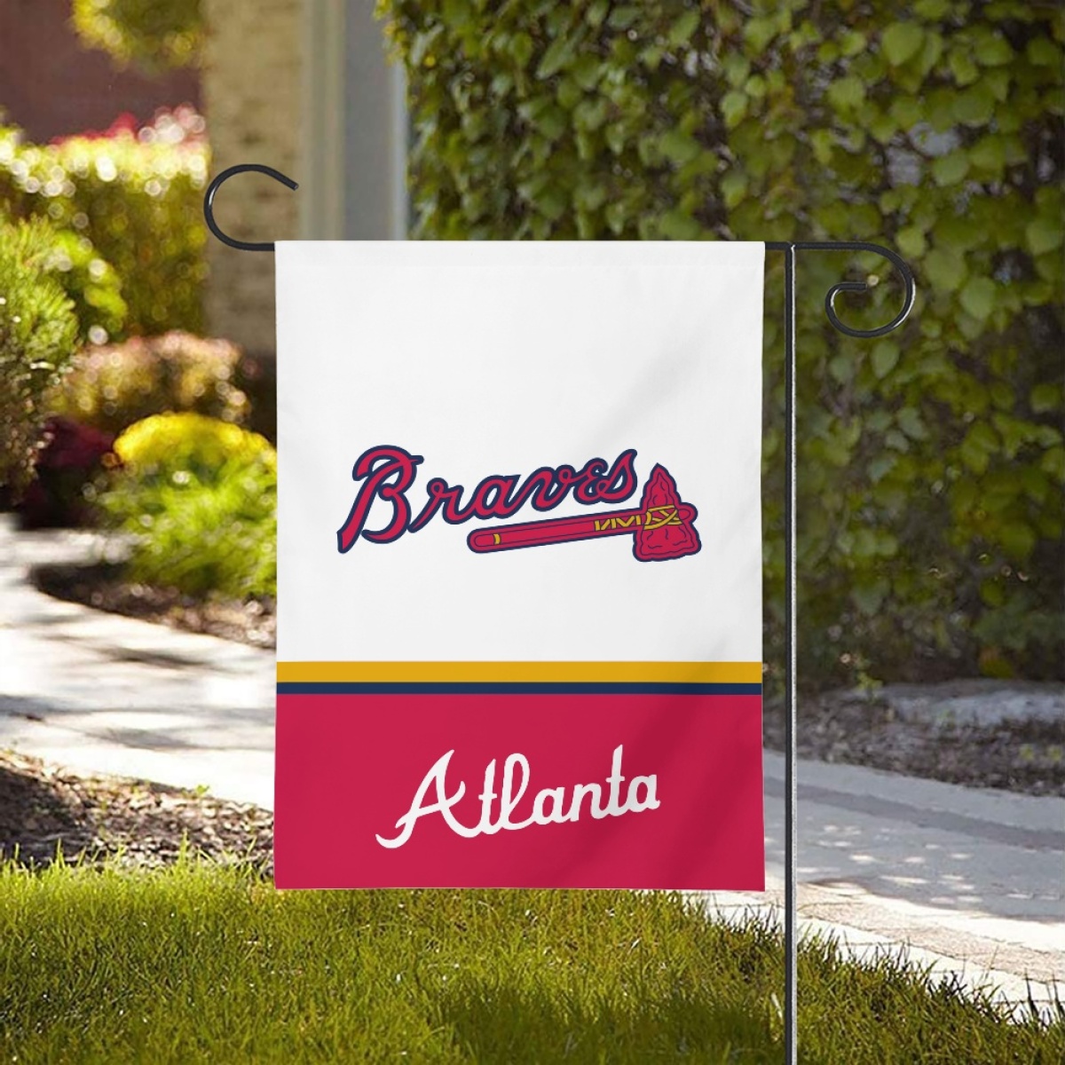 Atlanta Braves Double-Sided Garden Flag 001 (Pls check description for details)